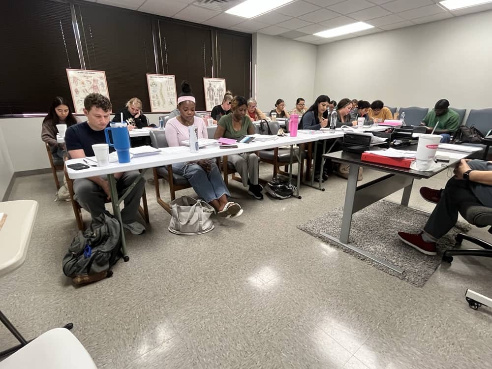primaMED classroom with positioning lab stations ready for students