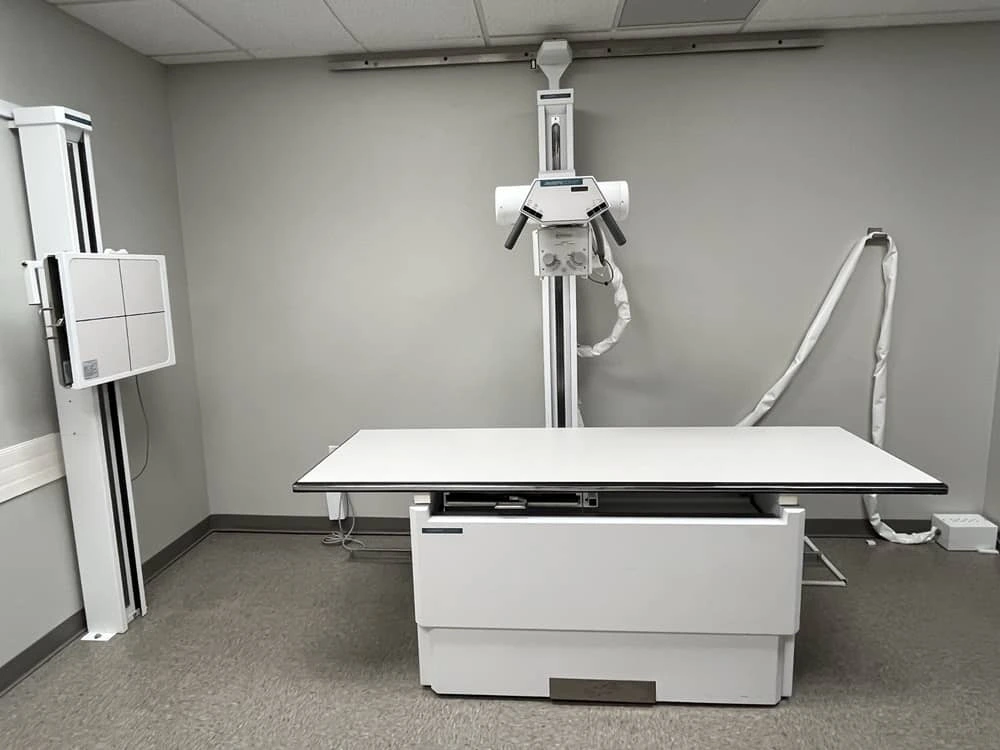 Close-up of control panel settings on primaMED imaging machinery
